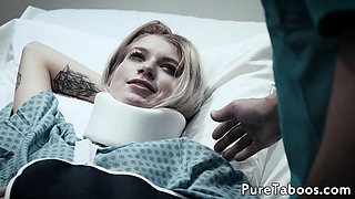 Inked teen creampied in the hospital
