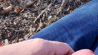 Jerking off in the forest