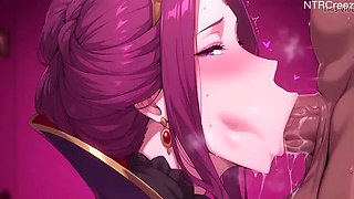 Queen Cheats on King with Peasant - Hot Anime MILF NTR Voiced Fuck