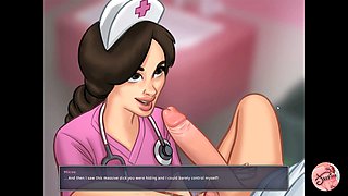 Pregnant doctor, fake doctor, nurse handjob