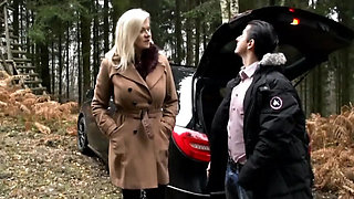 German MILF Marina Montana Outdoor Car Sex with Big Tits and Blonde Ass - Hot Head Scene 08