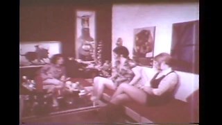Vintage Lesbian Hairy Pussy MILF Licking Party