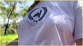 Wifey does like to flash her perfect tits