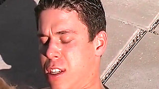 German MILF Made Him Cum in a Condom After Blowjov