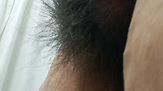 Mom's mature pussy is fat and hairy, perfect for fucking.