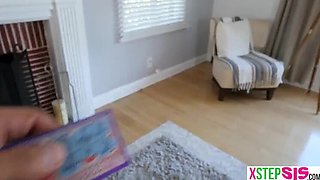 Gina Valentina's big ass Latina teen stepsister gets rough doggystyle POV