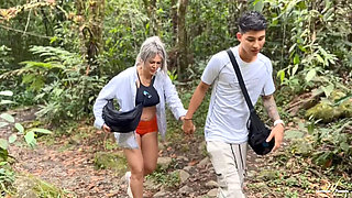 Hot Latina MILF Monique Fuentes Fucks Step Son Danner Mendez By The River - First Time Outdoor Sex