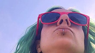 Real amateur couple outdoor ass fuck and anal creampie in hd