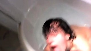 18yo Amateur GF Gives POV Blowjob in the Bath