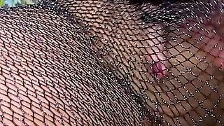 English MILF Tammy Strips off Her Jeans and Lets You Enjoy Her Hairy Fanny in Fishnet Tights