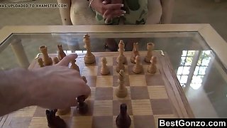BestGonzo - Sexy black gf on a hot strip chess