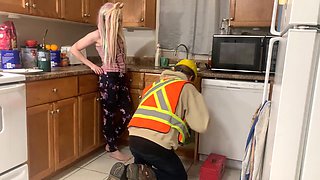 Plumber takes teen virginity before prom teaches her how to fuck