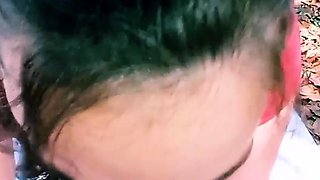 Mature brunette amateur giving a great POV blowjob