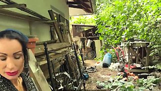 Lucky and unyielding dude fucking a crazy hot brunette