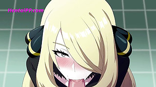 Cynthia's Victory Lap: A Champion's Humiliation - Blowjob Time - ( Hentai Parody )