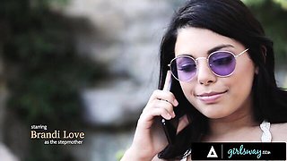 Cute Brandi Love and Gina Valentina's big ass sex