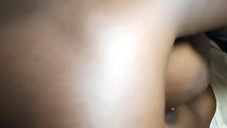 Black Busty Girl Gave Her Boyfriend a Missionary Sex While Her StepBrother Watches