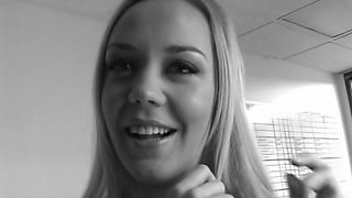 Blonde teen Sierras first erotic masturbation video