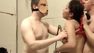 Extreme BDSM toilet whore fucked anally hard