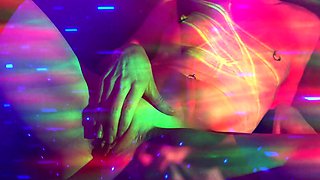 Party visuals as Autumn Orchid plays fingers fists orgasms