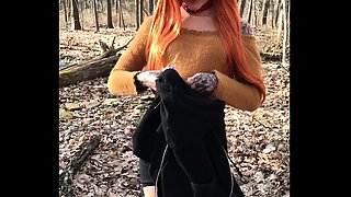 SelfDesire Hot redhead babe Jayden Cole outdoor masturbation