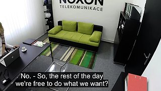 Thicc Office Blonde Fucks For Her Job