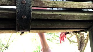 Amateur blondie solo anal masturbation