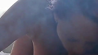 Smoking Big Tits MILF Sucks Cock, Gets Huge Cumload in Face!