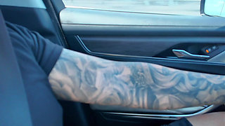 Horny Latina Cant Wait & Gives Him Roadhead Till He Cums