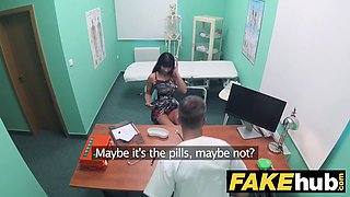 Valentina Ricci gets her big tits smashed while giving a fake hospital toilet blowjob and getting drilled hard