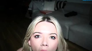 Awesome Big Boobs Blonde Masturbates In The Shower