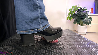 Dominated Again by Your Secretary in Black Ankle Boots - Cock Balls Crush Trample, Shoejob, CBT, Trampling, Bootjob, Stomping