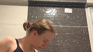 Hot Striptease in the Bathroom