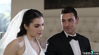Big boobed bride Valentina Nappi fucked in the ass hard by her old friend