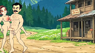 Cartoon video of Swati and shopkeeper Ramu's funny sex. Big cock fucking.