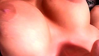 Brunette lesbian babes fingering on a couch