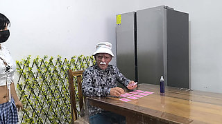 A 60-year-old Man with a Hat Uses Me as His Whore