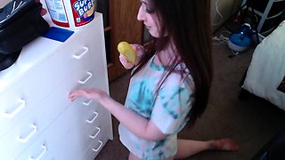 Beautiful brunette with big boobs jerk off instrucions