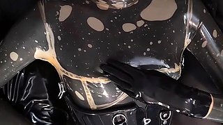 Amateur redhead masturbates then gives a blowjob