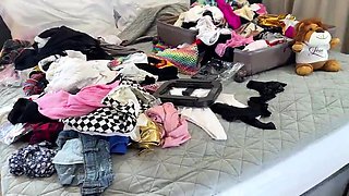 Incredibly super-sexy super-fucking-hot nerdy student in black stocking and lace undies gives an edging hj to a huge man-meat