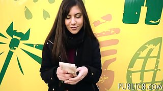 Lovely Amateur Euro Girl Gets Nailed In Public For Cash