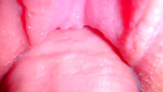 Creampied pink tight pussy cum inside vagina