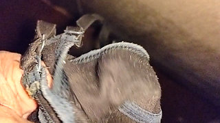 Jering off on shobha busty aunty dirty bra and inner wears