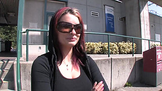 Sexy pick up girl riding cock