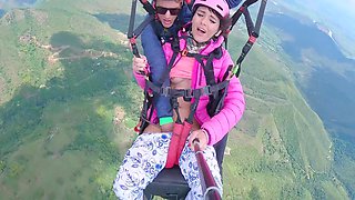 Wet Pussy Squirting In The Sky 2200m High In The Clouds While Paragliding 18 Min