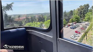Cable Car Ride In Madrid Country House With Busty Babe Ends In Blowjob