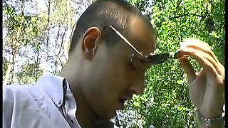 Young redhead slut walks in the woods and loves to gets fucked hard in the grass!