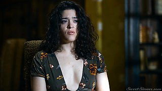 Gorgeous brunette babe fucked hardcore in the bathroom