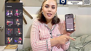 Sexy Student 18+ Plays The Role Of A Horny Maid Using A Dating App