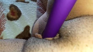 POV Teen Brunette Dripping Pussy & Swollen Clit Shaking from Intense Vibrator Orgasm